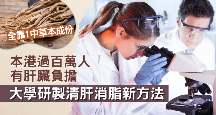 【清肝消脂新方法】 本港過百萬人有肝臟負擔 大學研製清肝消睹新方法 全靠1中藥成份